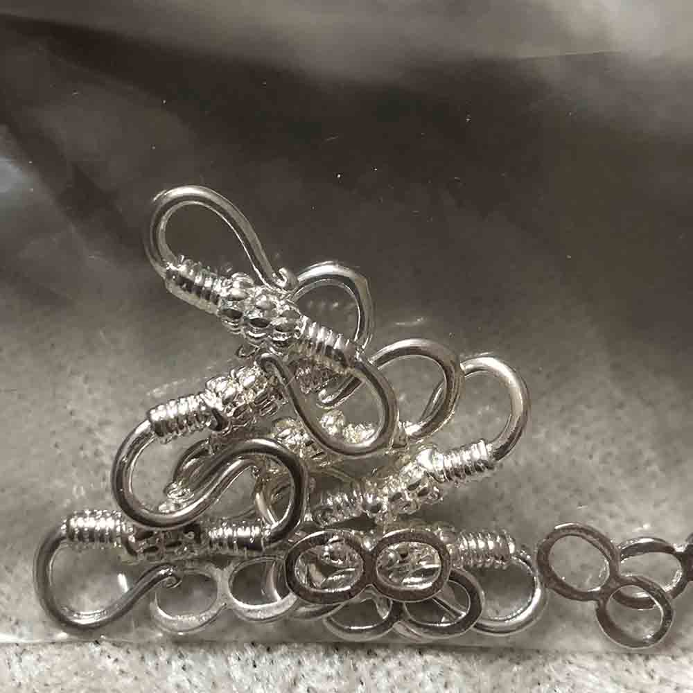 Silver Plated Medium S Hook Clasps