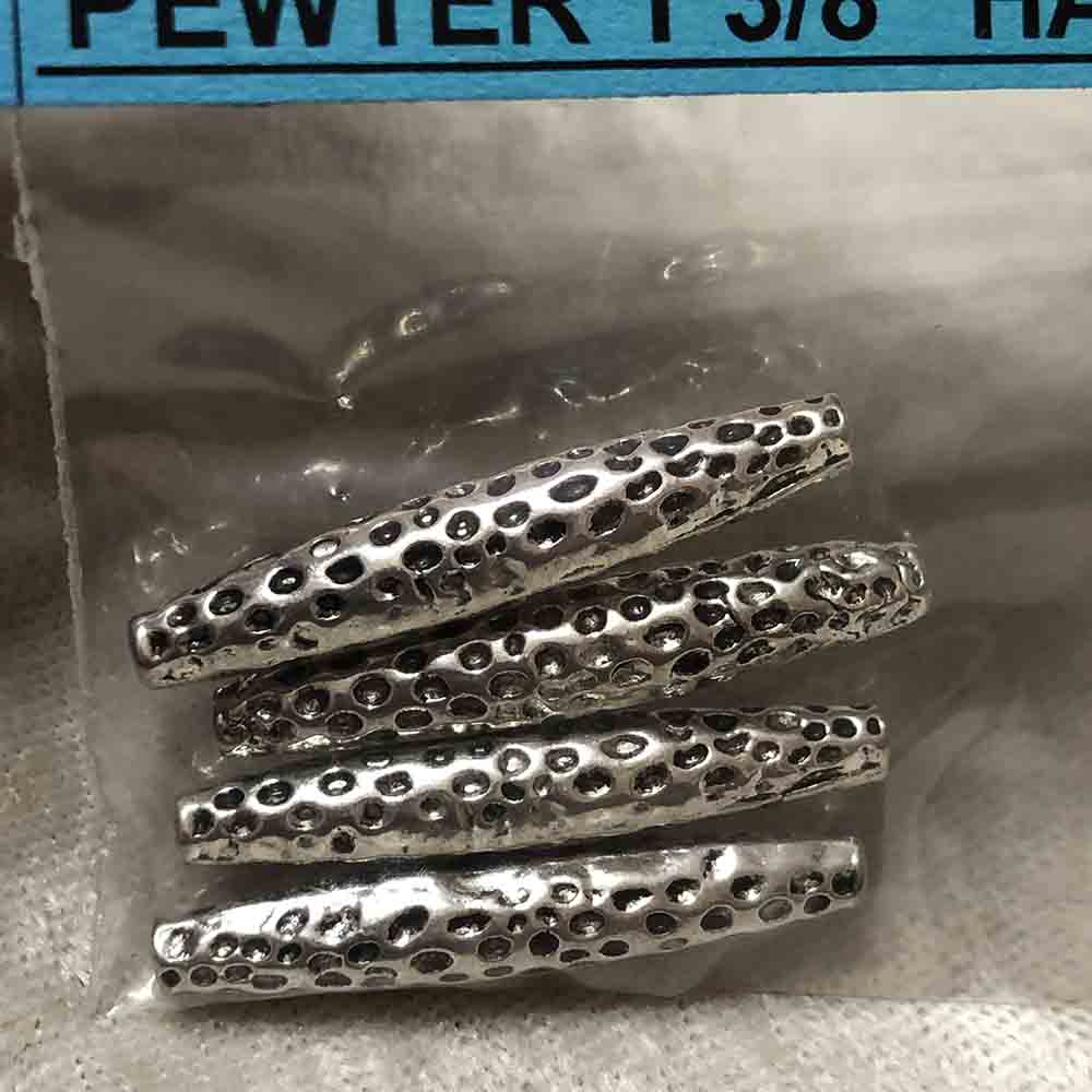 Pewter 1 3/8" Hair Pipe Beads