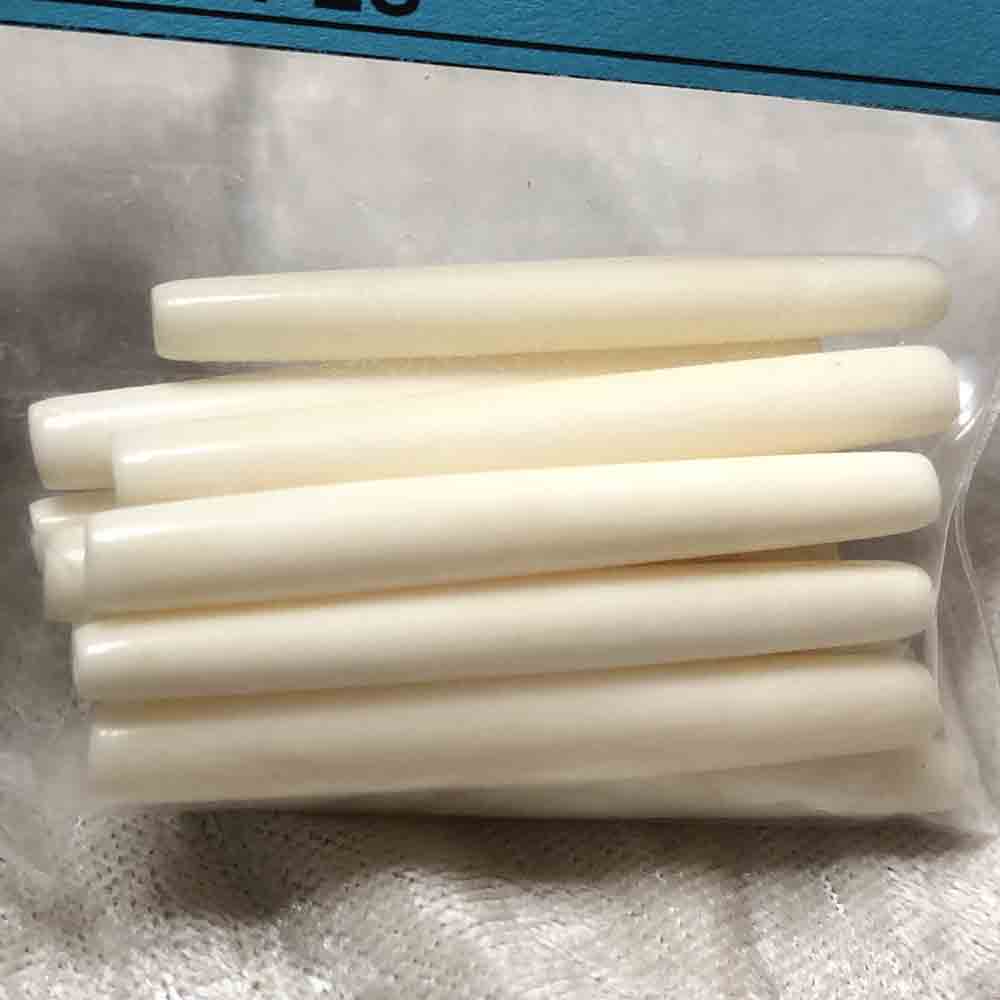 2" White Bone Hair Pipes