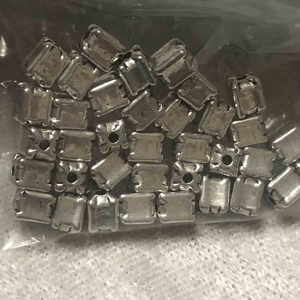 Pewter 4-point Staar Cylinder Beads