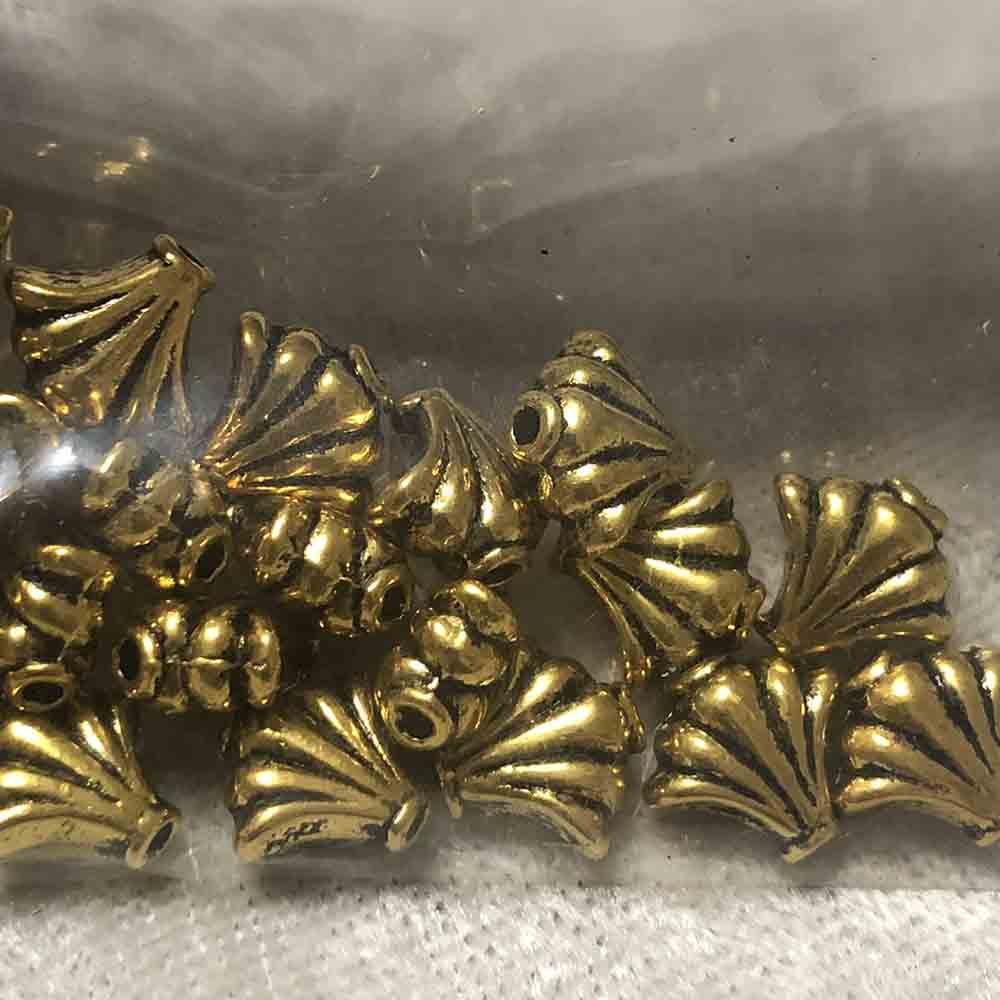 Gold Plated Small Clam Shell Beads