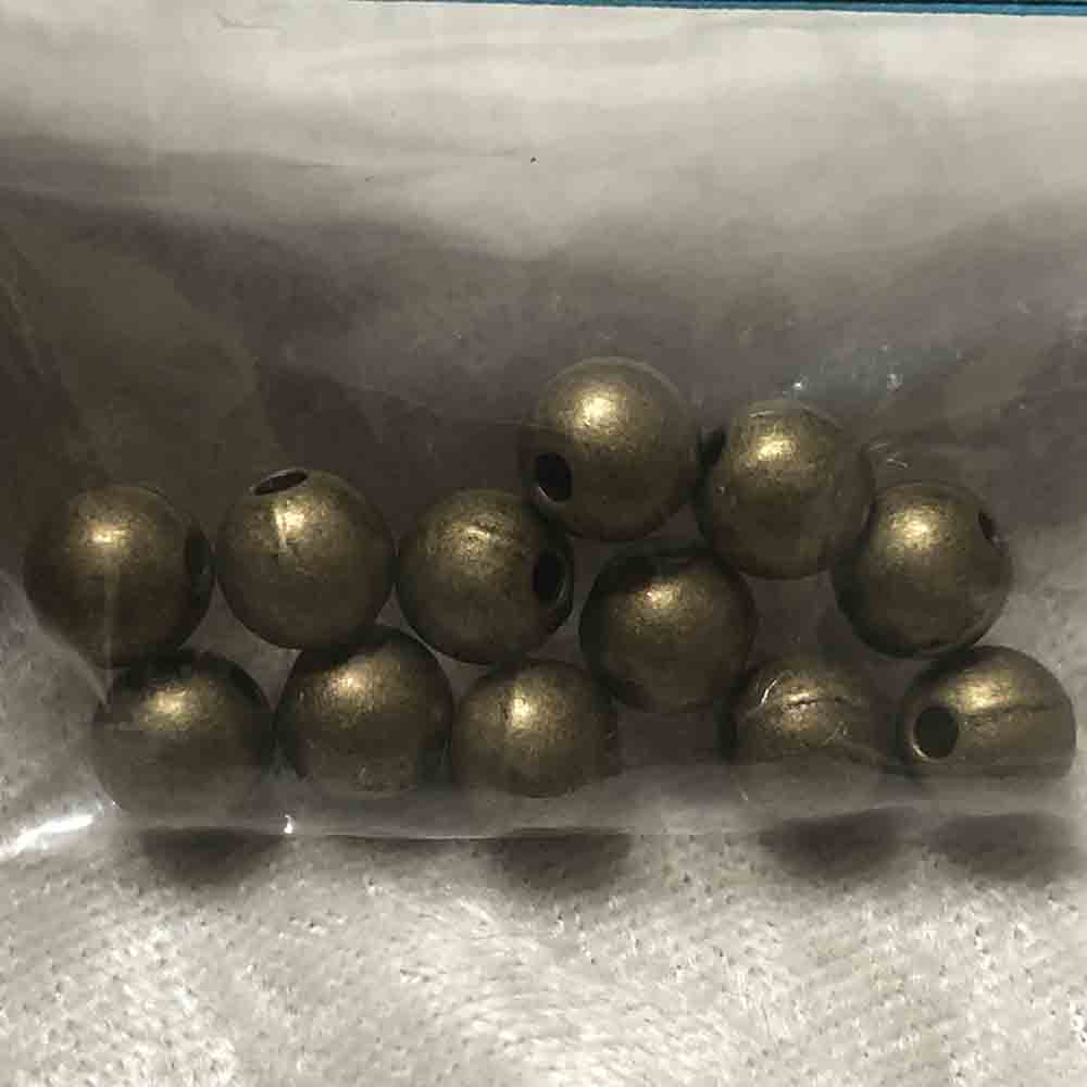 Antique Brass 8mm Round Beads