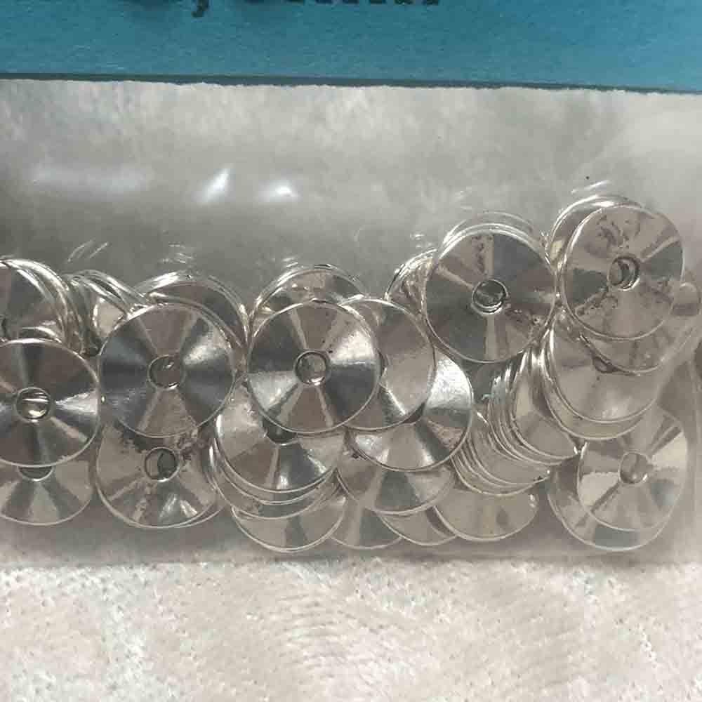 Pewter Small Polyglot Disc Beads