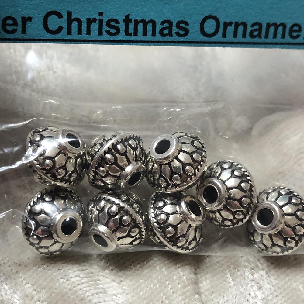 Pewter Christmas Ornament Beads