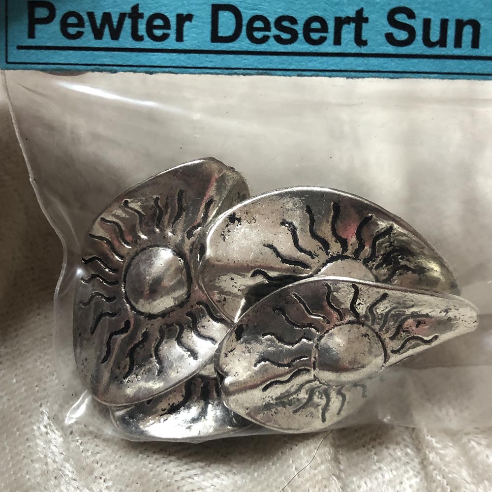 Pewter Large Desert Sun Oval Twist Beads