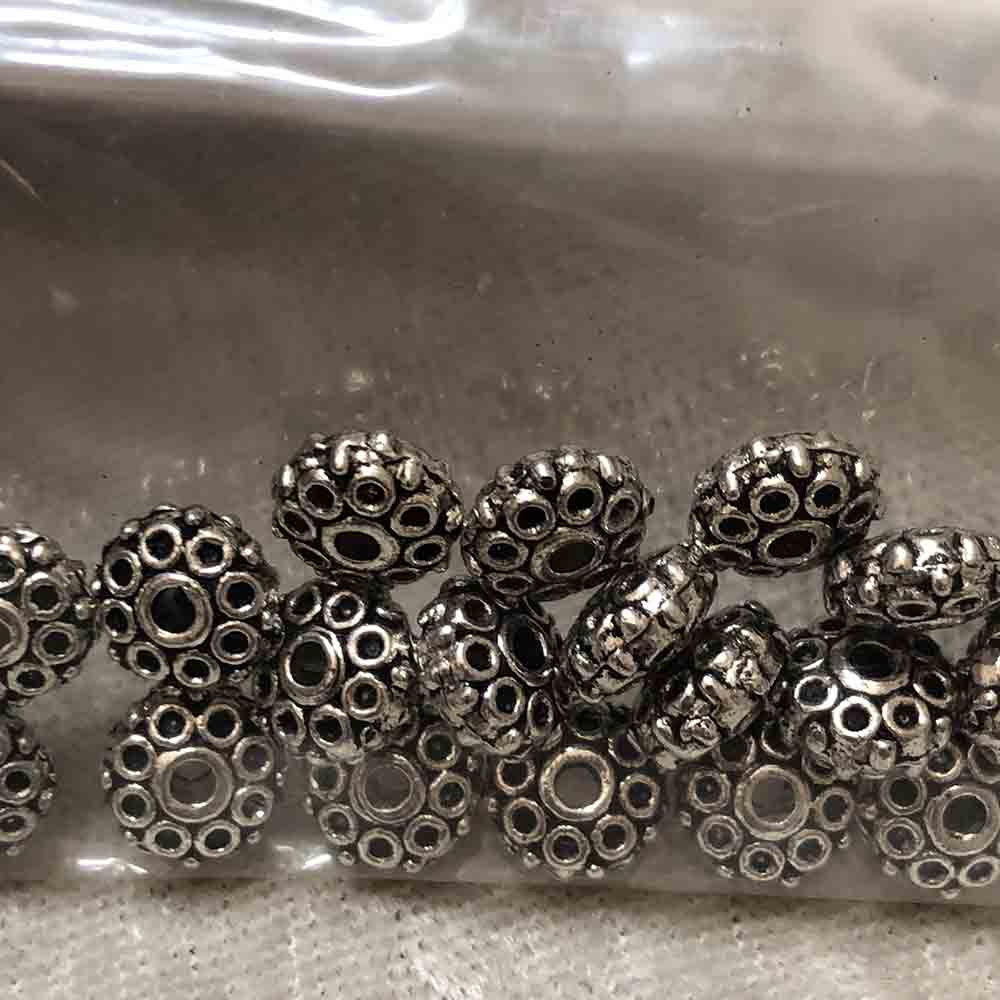 Pewter Loopy Puff Beads