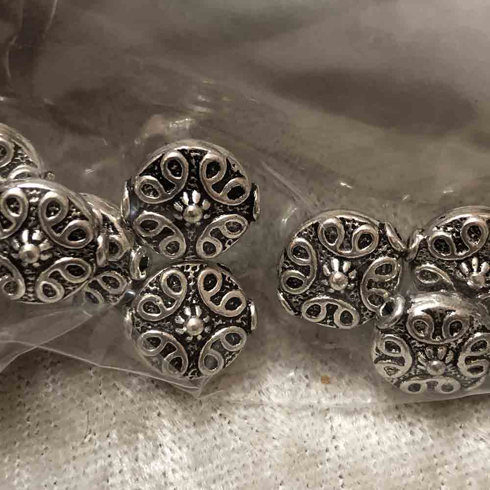 Pewter Loopy Puff Beads