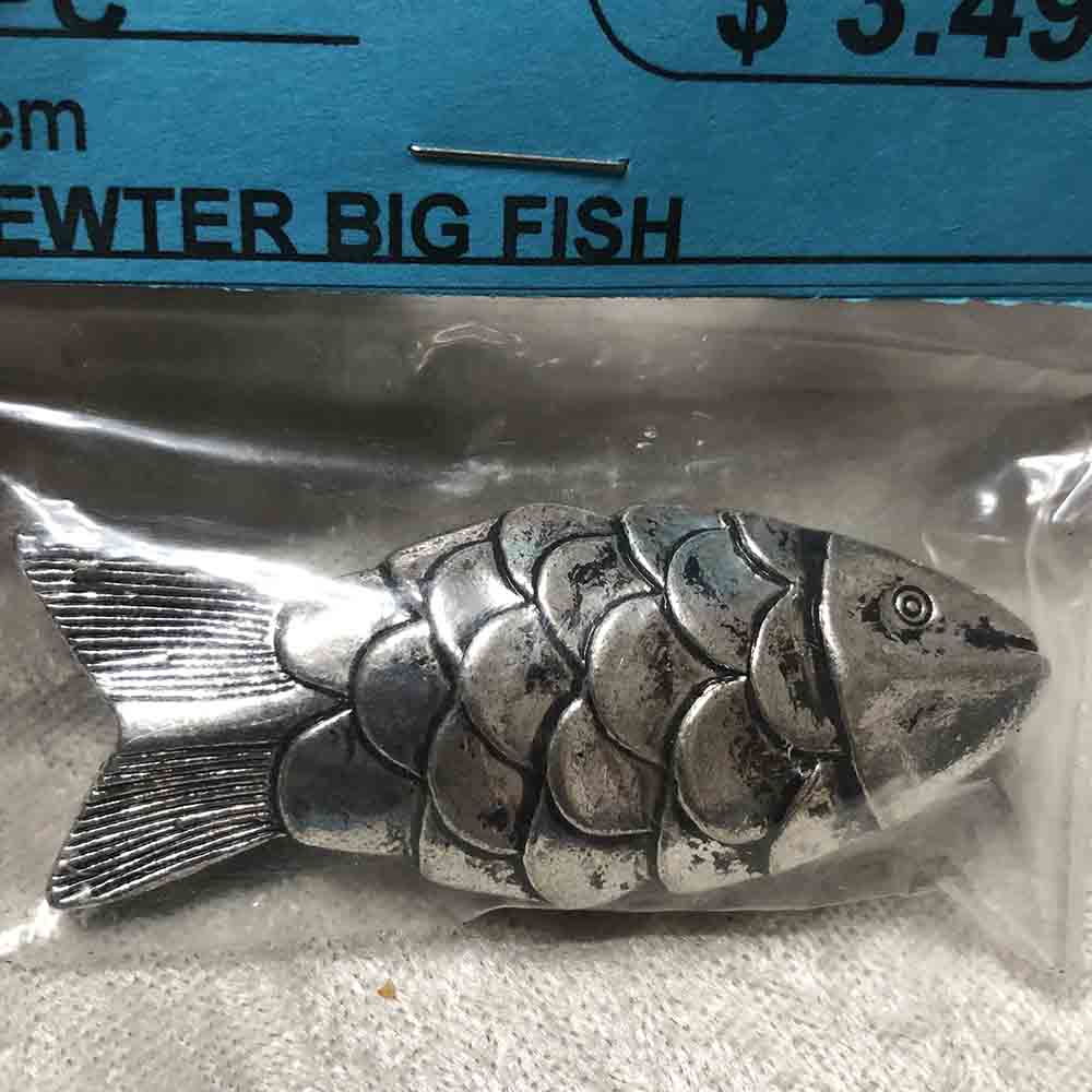 Pewter Large Fish Bead