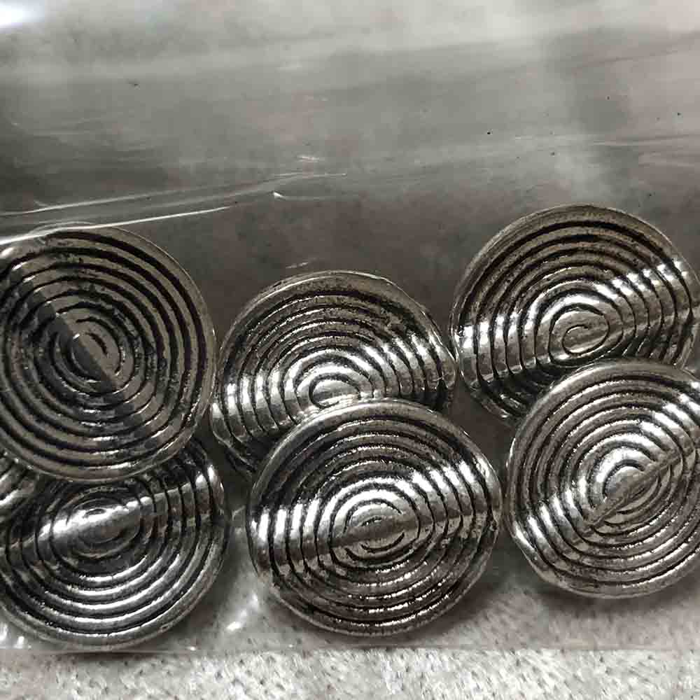 Pewter Woven Disc Beads