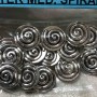 Pewter Medium Spiral Disc Beads