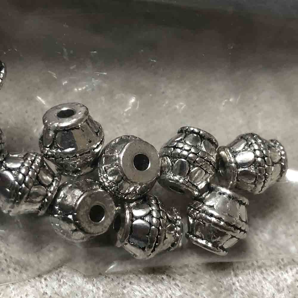 Pewter Wine Cask Barrel Beads