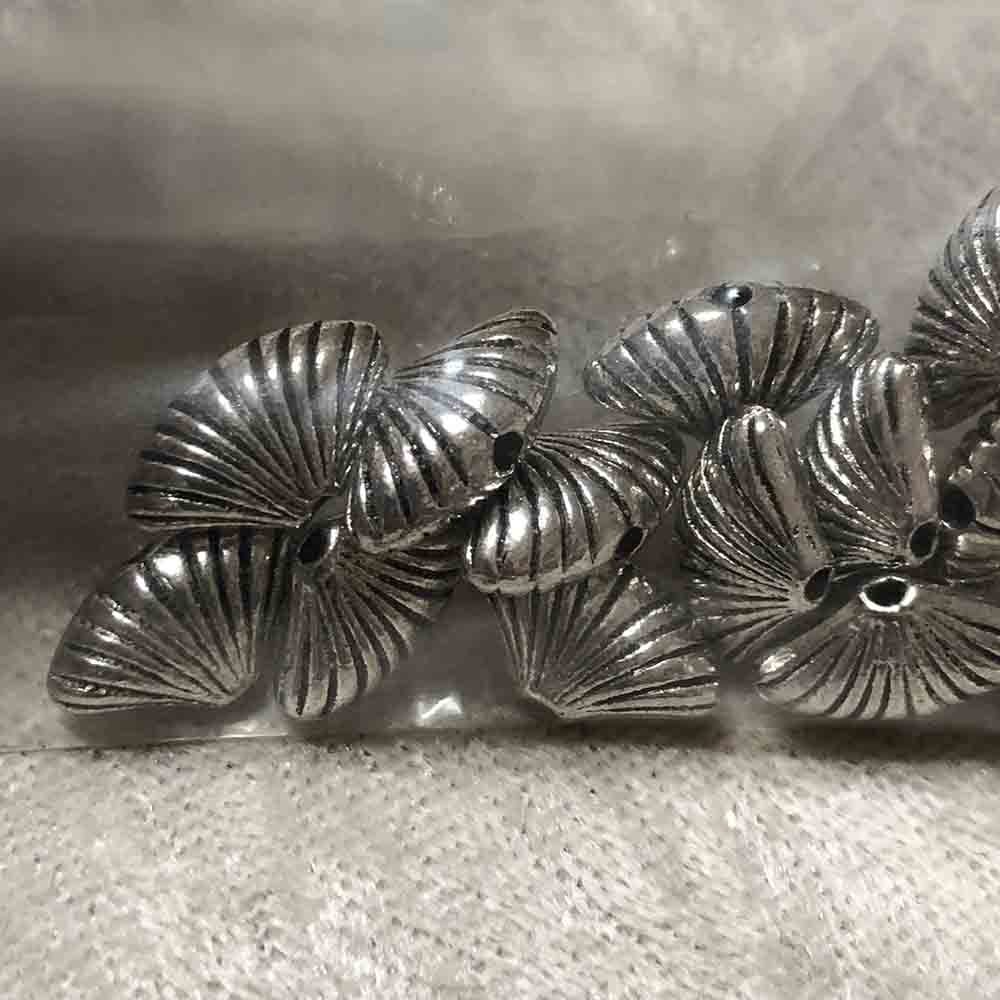 Pewter Shell Beads