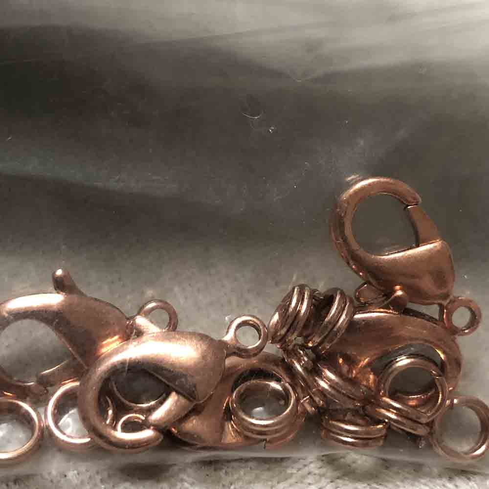 Copper plated Large Lobster Clasps