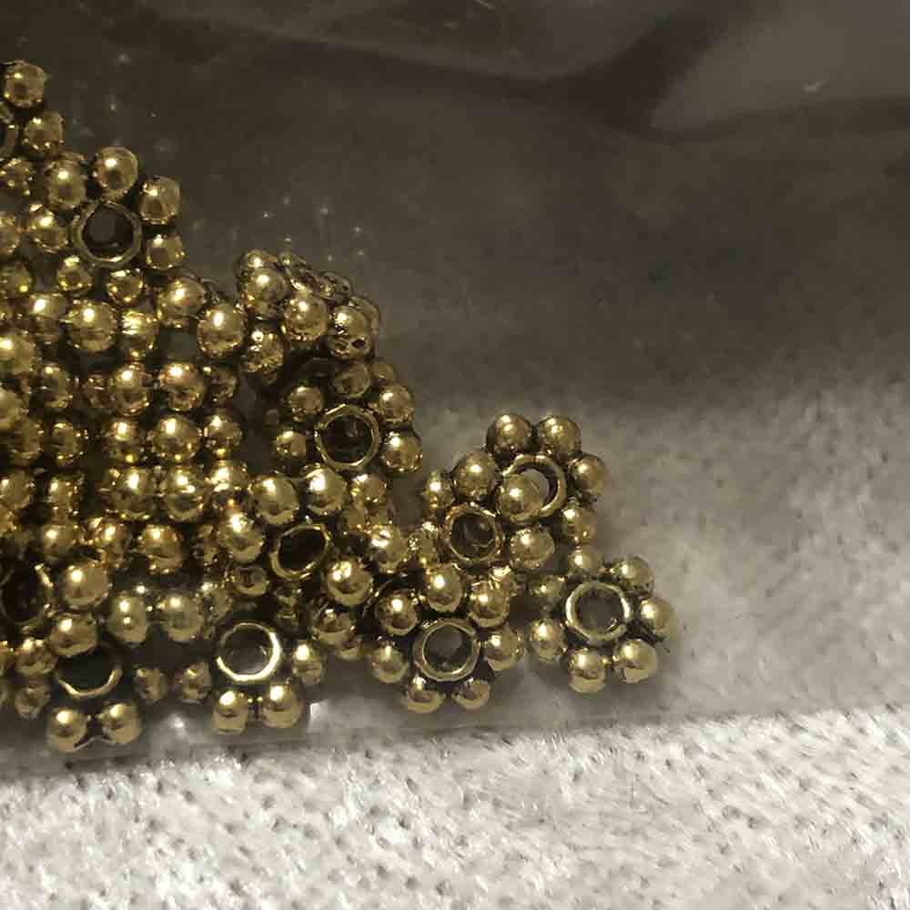 Gold Plated Bali Small 7-point Daisy Spacer Beads