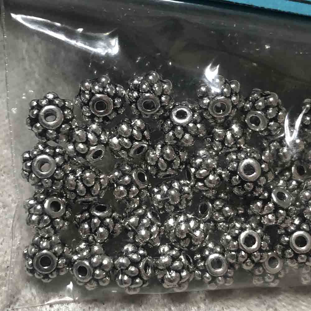 Pewter Small Daisy Beads