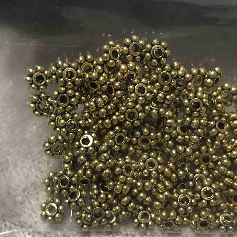 Gold Plated Bali Small Sun Daisy Beads