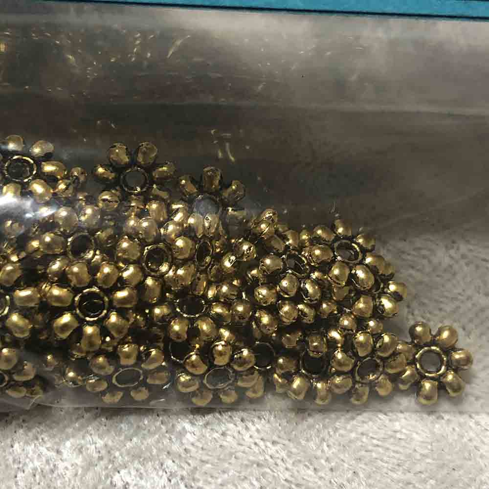 Gold Plated 7-Point Daisy Spacer Beads