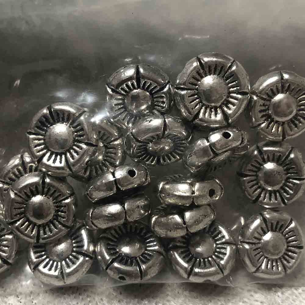 Pewter Petunias Beads