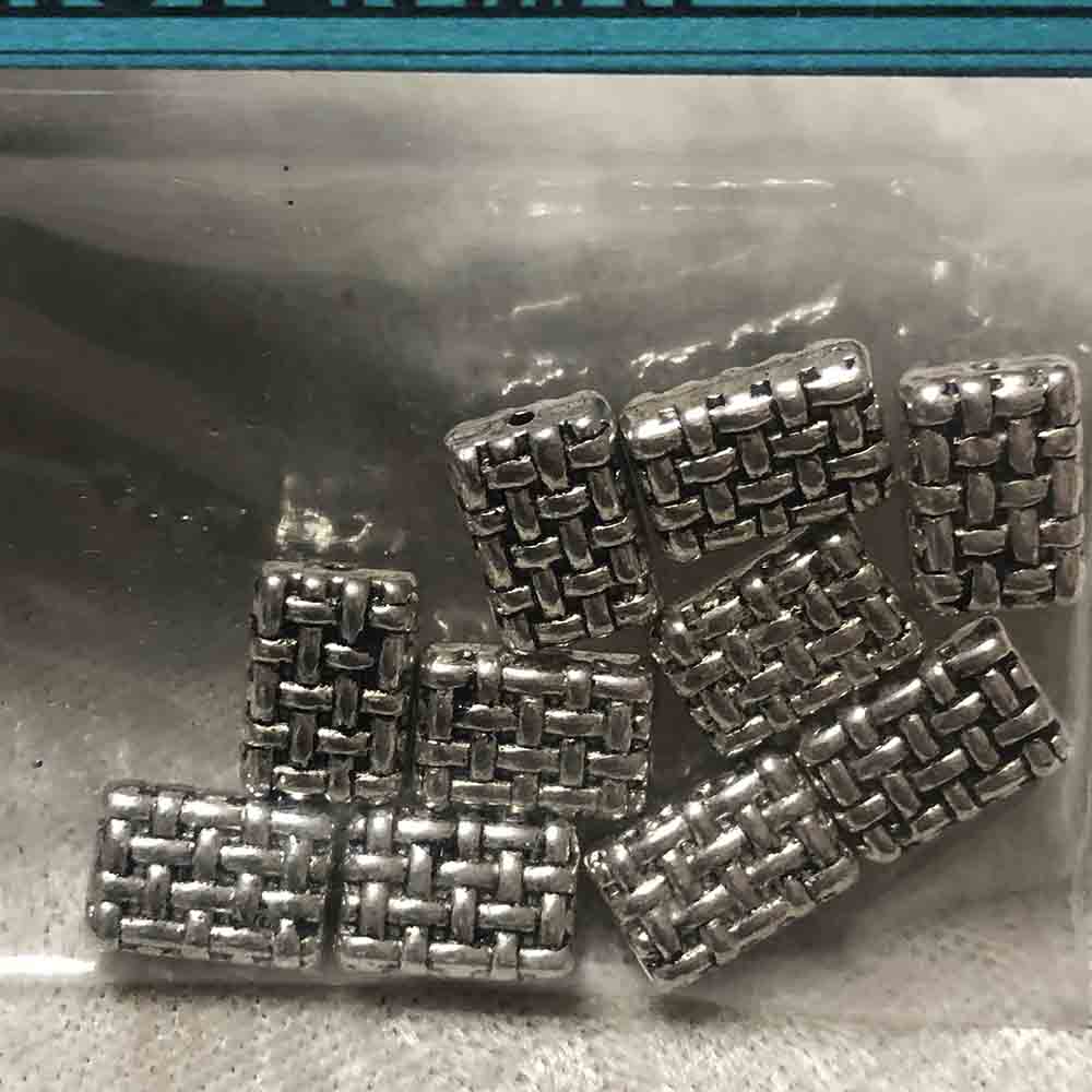 Pewter Woven Mat Beads