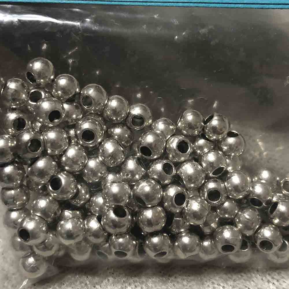 Pewter 5mm Round Beads