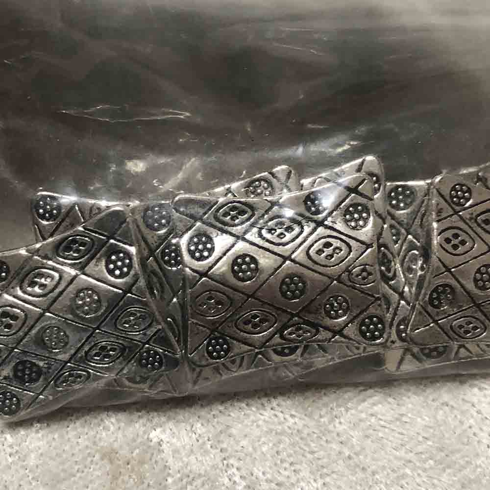 Pewter Pillow Metal Beads