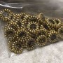 Gold Plated Large Hole Pandora Daisy Disc Spacer Beads