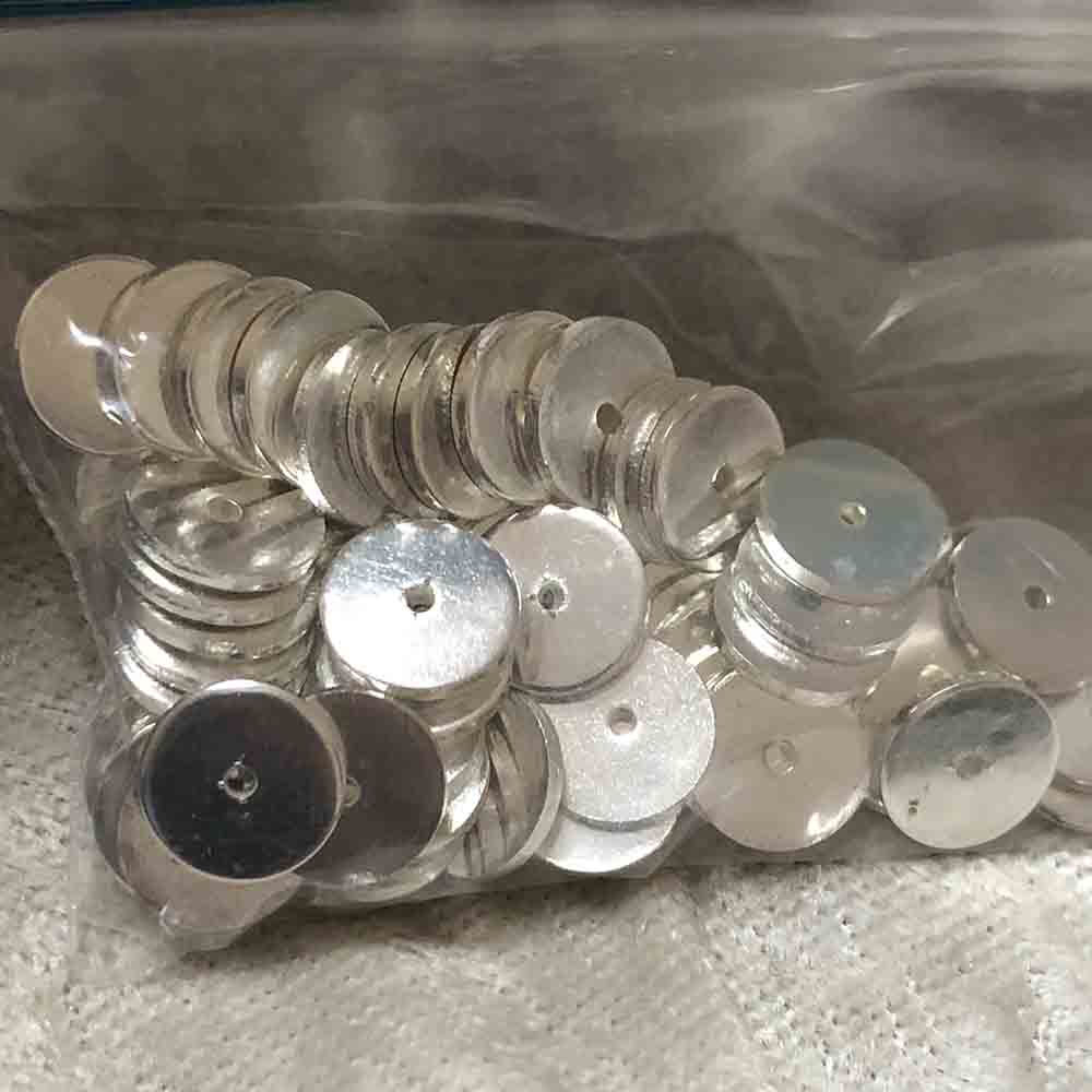 Silver Plated 8mm Disc Beads