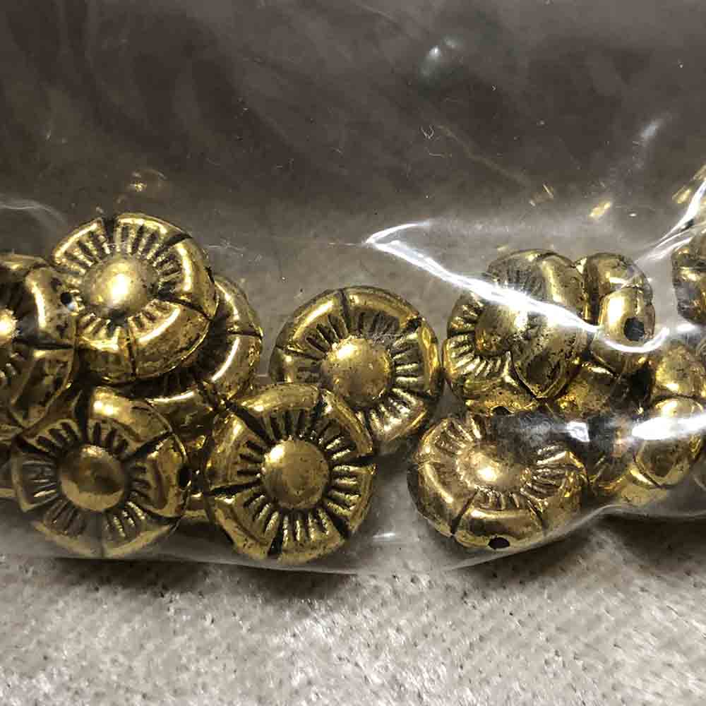 Gold Plated Petunia Beads