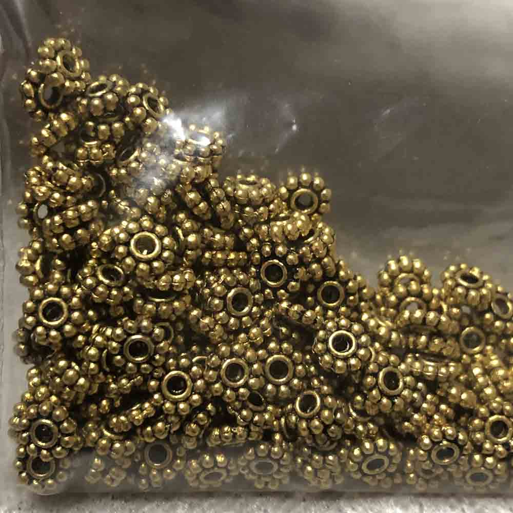 Gold Plated Bali Small Halo Daisy Beads