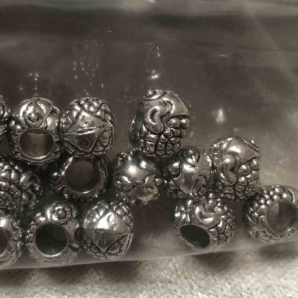 Pewter Large Hole Mix-Up Design Beads