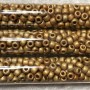 6/0 Frosted Metallic Gold AB F471 Japanese Seed Beads