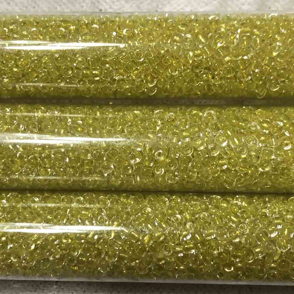 11/0 Transparent Canary Yellow 376B Japanese Seed Beads