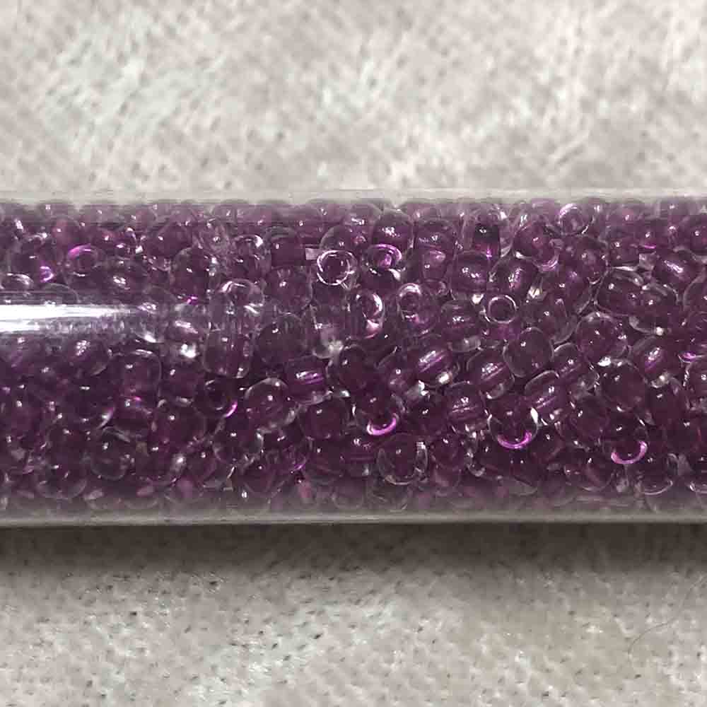 11/0 Purple Colorlined Crystal 376H Japanese Seed Beads