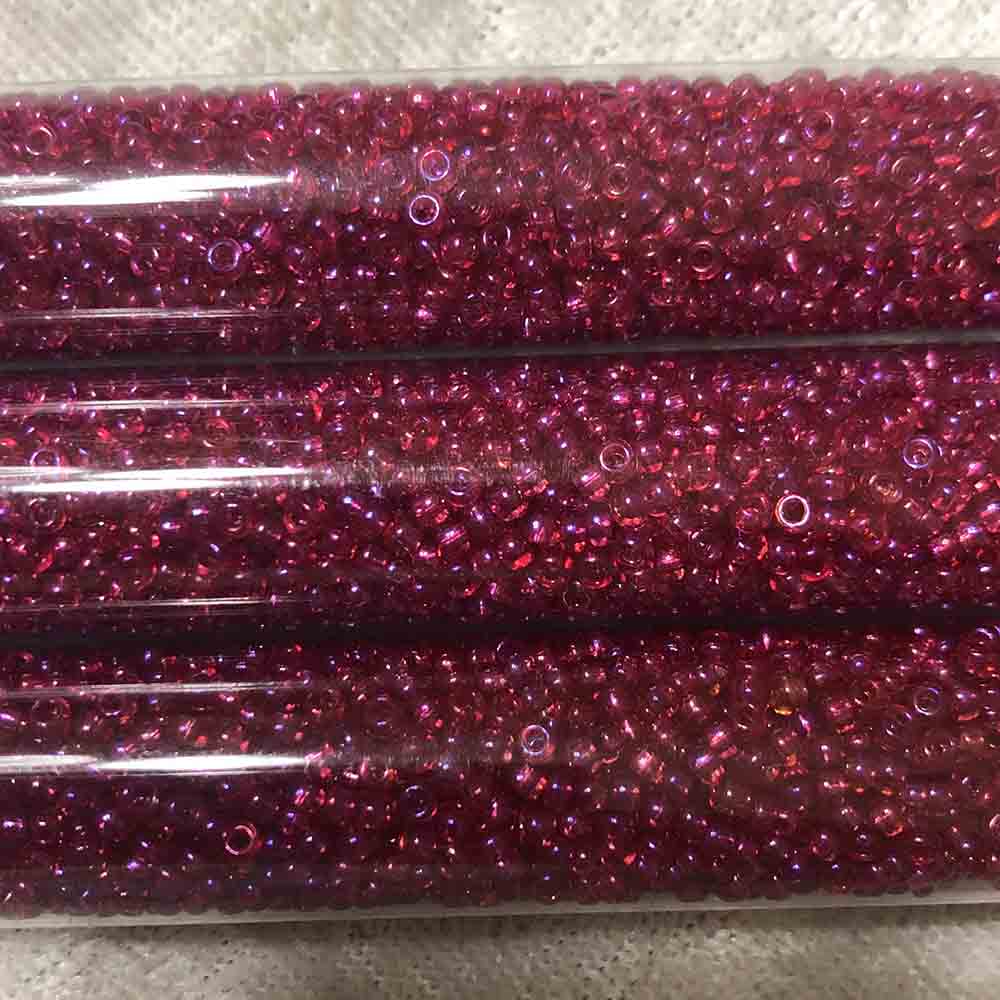 11/0 Transparent Hot Pink AB 299L Japanese Seed Beads