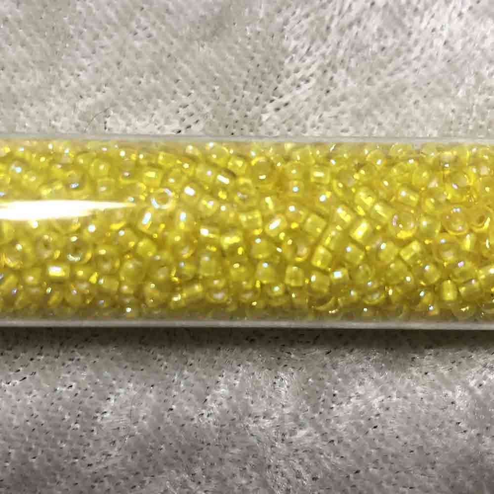 11/0 White Lined Yellow 331E Japanese Seed Beads