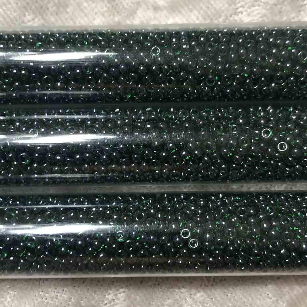 11/0 Transparent Dark Emerald Luster 330B Japanese Seed Beads