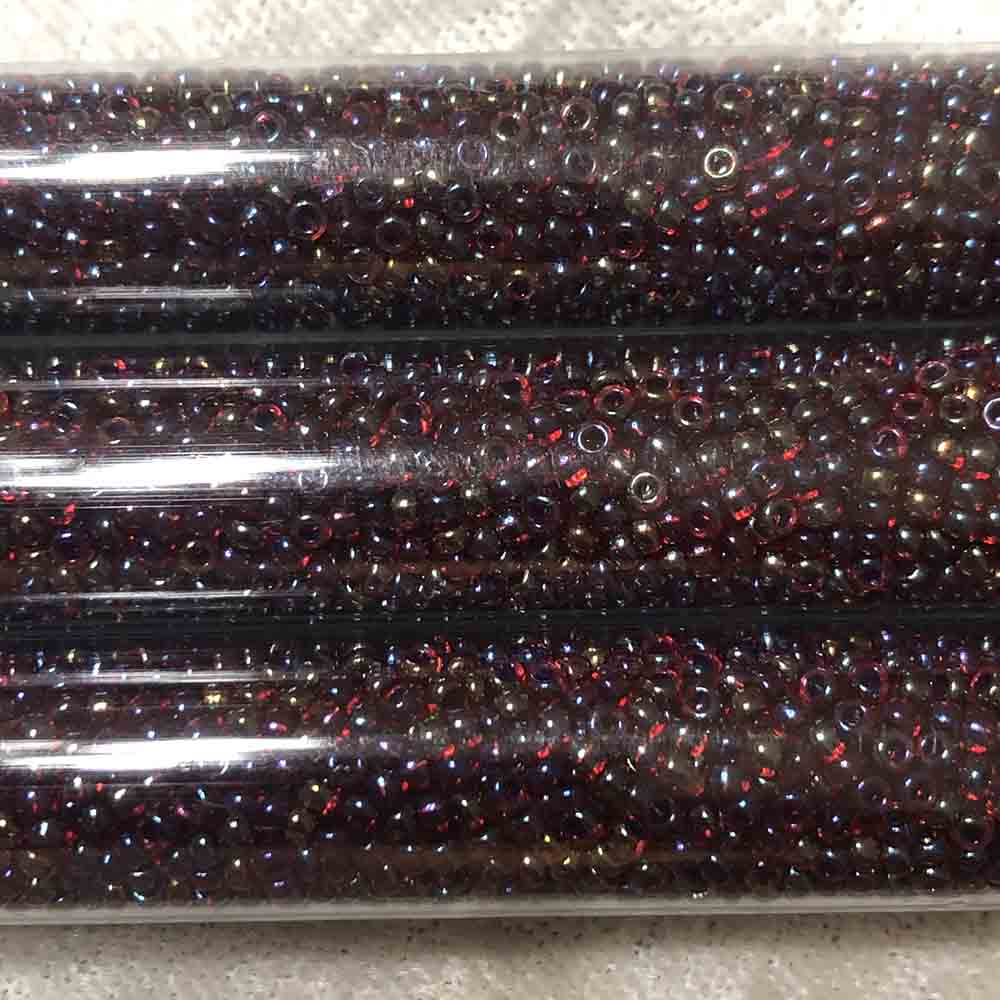 11/0 Transparent Dark Ruby Luster AB 330H Japanese Seed Beads