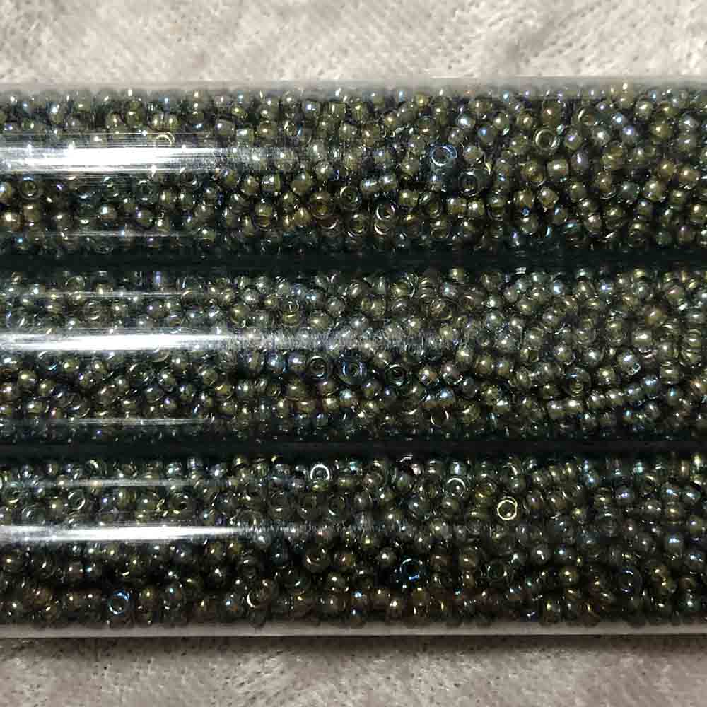 11/0 Olive Lined Yellow AB 361 Japanese Seed Beads