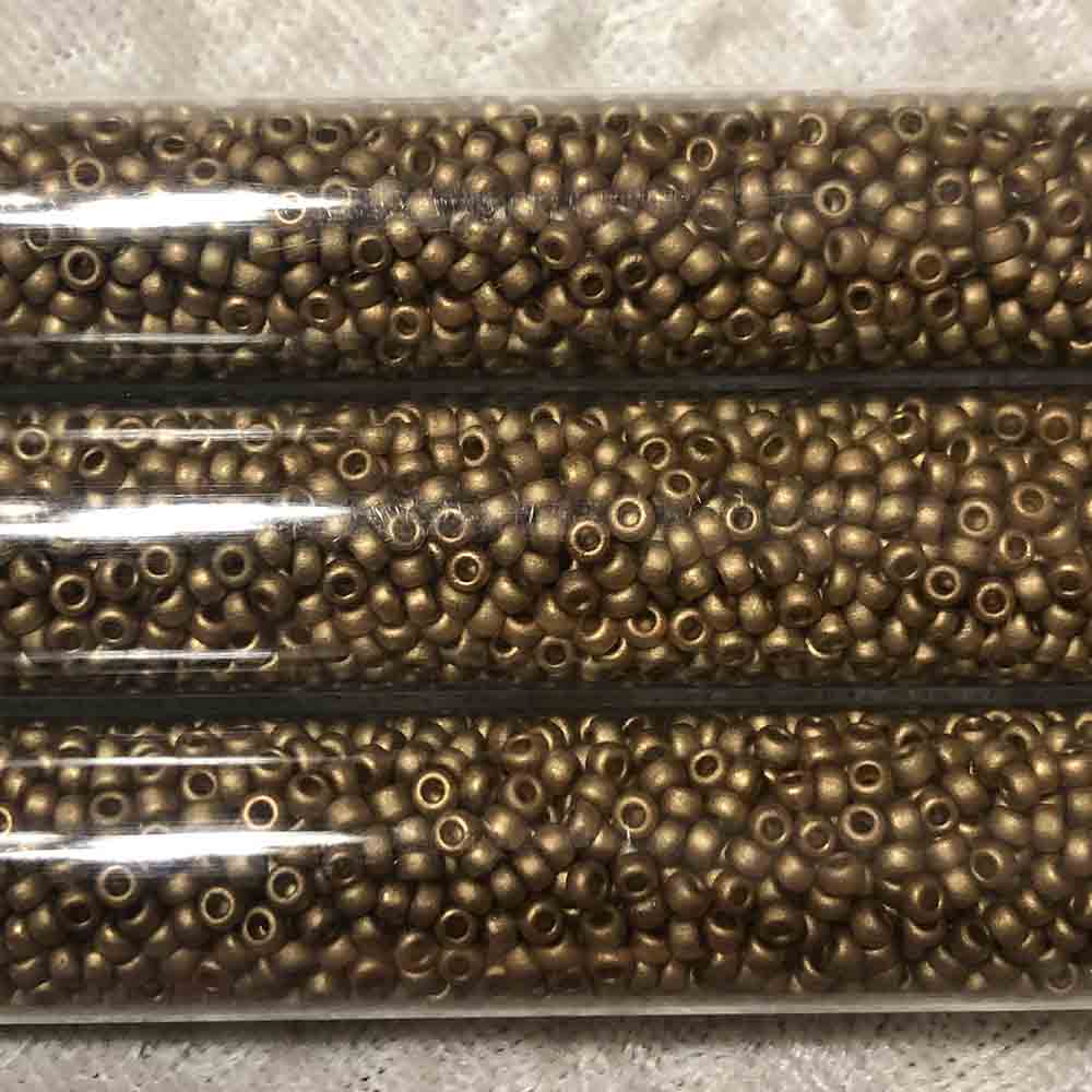 11/0 Metallic Matte Gold 318U Japanese Seed Beads