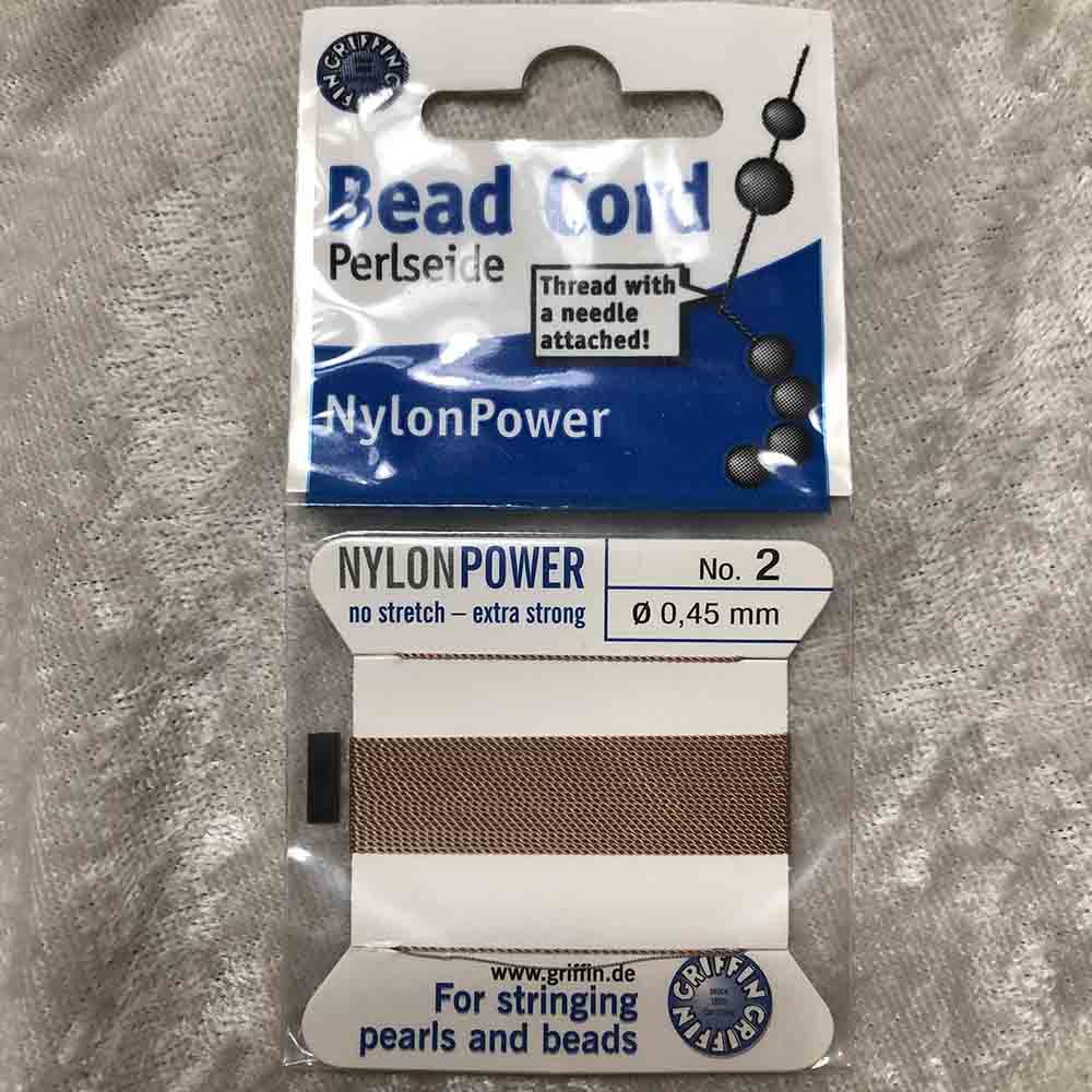 No.2 Nylon Beige Bead Cord