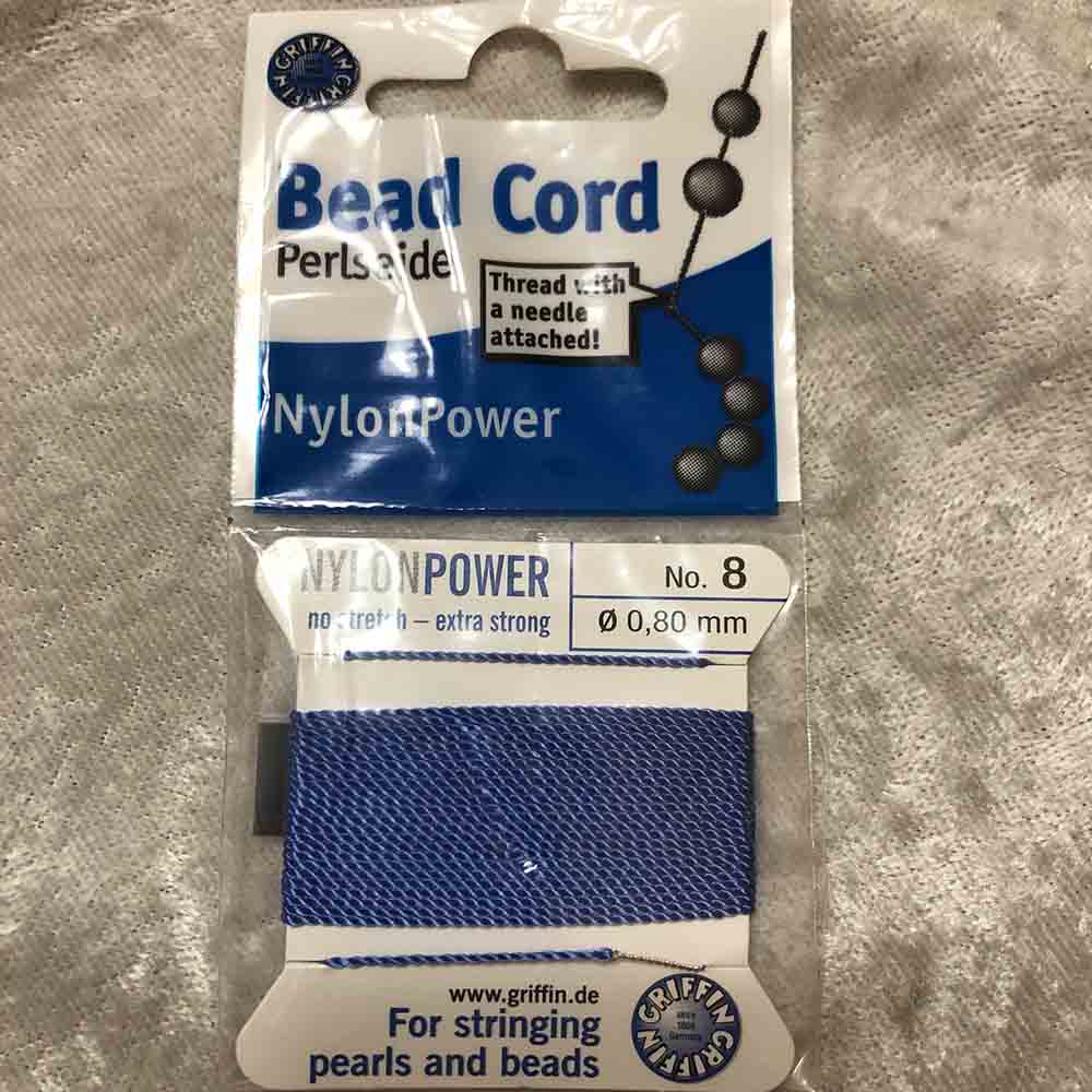 No. 8 Nylon Royal Blue Bead Cord