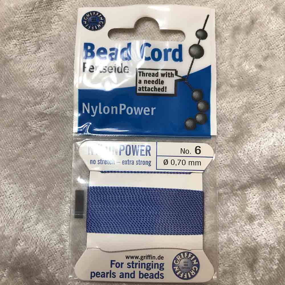 No. 8 Nylon Royal Blue Bead Cord