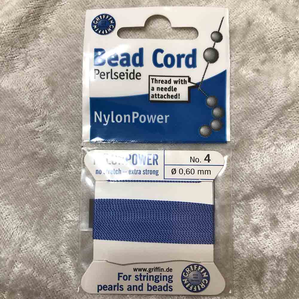 No. 4 Nylon Royal Blue Bead Cord