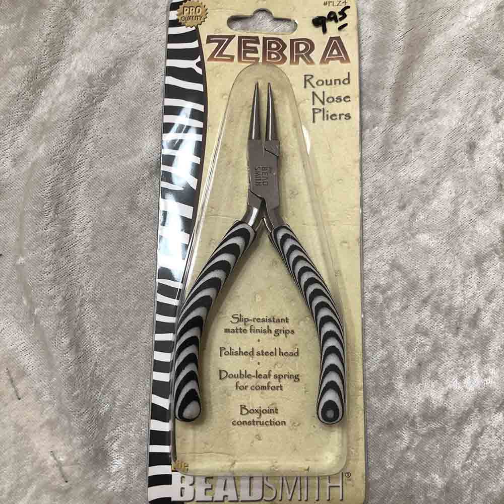 Zebra Handles Round Nose Pliers