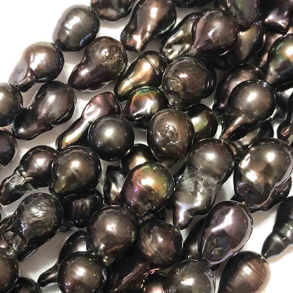 Large Dark Purple Iris Teardrop Shaped Cultured Pearls