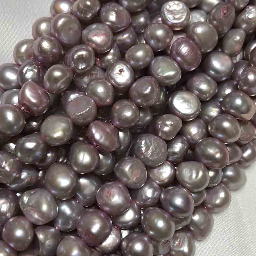 Large Fuchsia Irregular Side Drilled Oblong Cultured Pearls