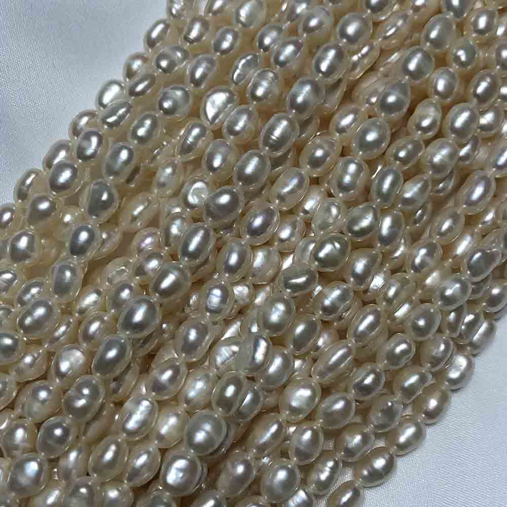 Medium Cream Irregular Oblong Cultured Pearls