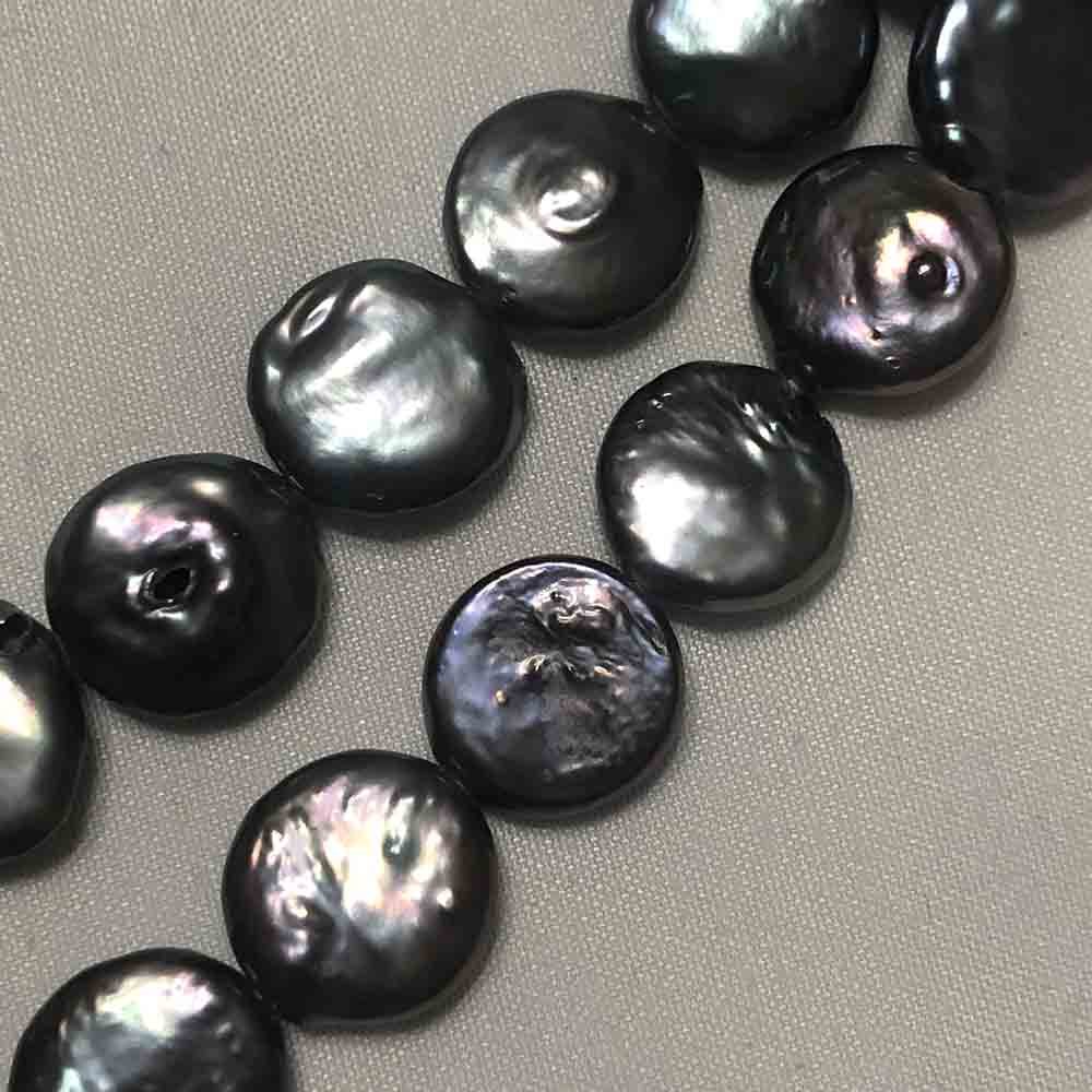 Large Purple Iris Flat Disc Shape Cultured Pearls