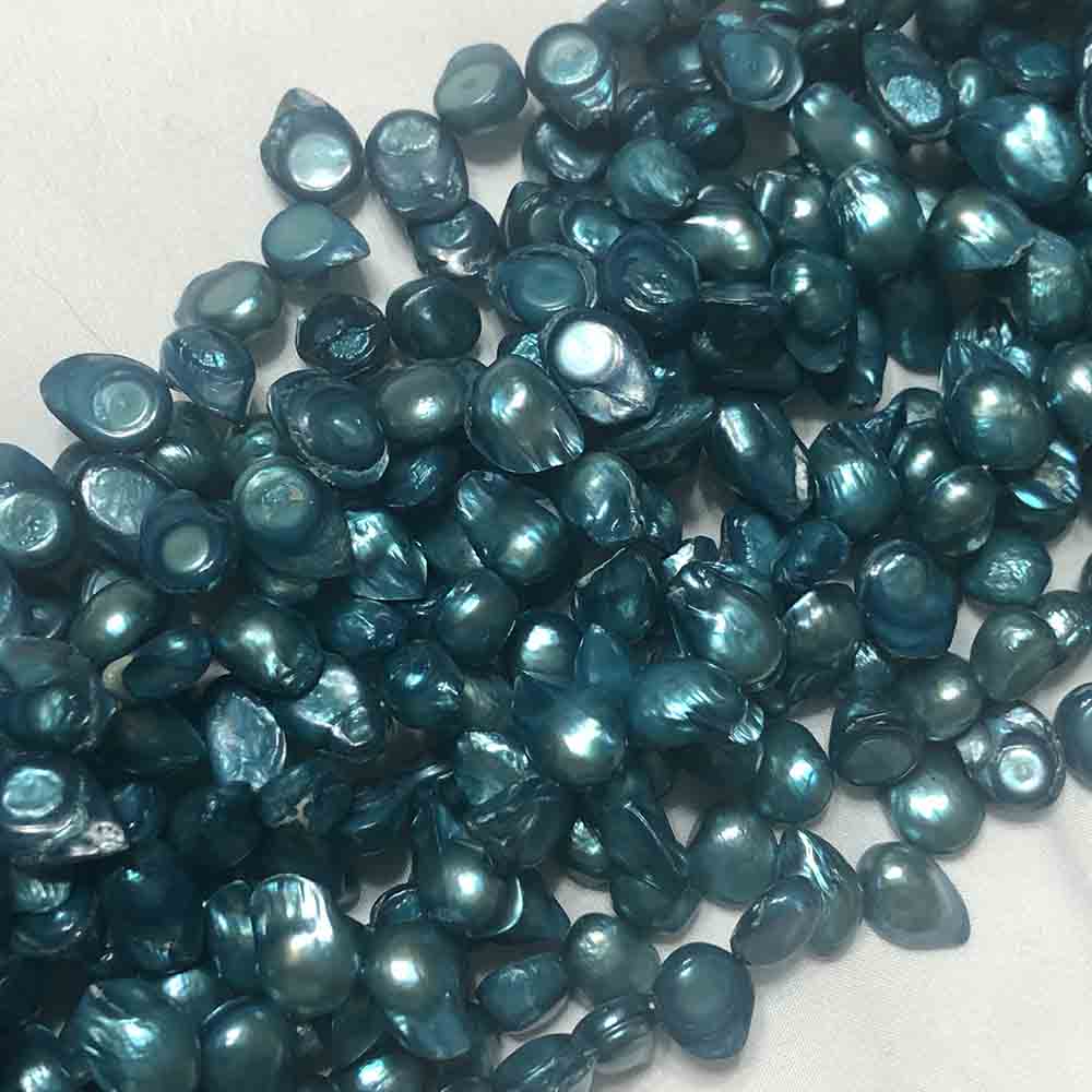 Large Blue Iris Side Drilled Irregular Oblong Cultured Pearls