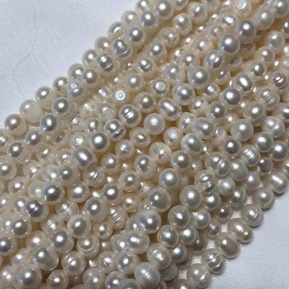 Small Cream Irregular Oblong Shape Cultured Pearls